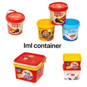 Factroy OEM Customize Wholesale Food Container Pet Iml in Mould Label Container Yogurt Chocolate Biscuit Milk Milky Tea Food Cup Iml Container