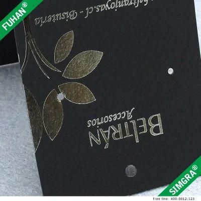 Black Hot Stamping Logo Paper Jewelry Tag