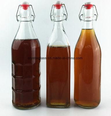 16oz Clear Swing Top Kombucha Glass Bottles