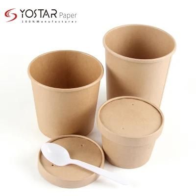 Wholesale Custom Logo Printed Popcorn Buckets Kraft Paper Food Buckets