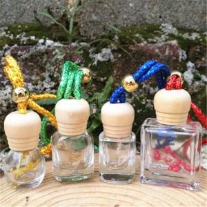 3-6ml Car Perfume Bottle Empty Hanging Bottle for Essential Oils Perfume Pendant Auto Ornament with Flower Air Freshener