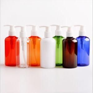 220ml Pet Plastic Round Shoulder Shower Gel Lotion Pump Cosmetic Shampoo Bottle