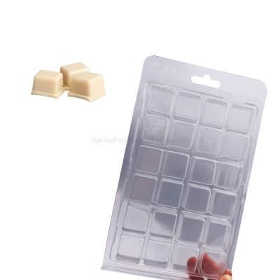 Custom Transparent Plastic Candle Packaging Wax Melts Clamshell