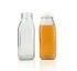 8 Oz 12 Oz 16 Oz 250ml 350ml 500ml Clear French Square Beverage Glass Bottle Cold Pressed Juice Bottles