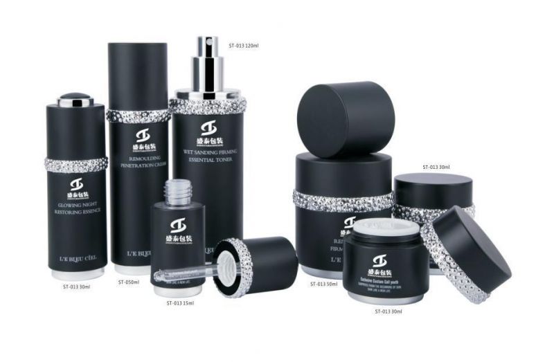 Custom Luxury Cosmetic Packaging Set Glass Cosmetic Bottle and Jar