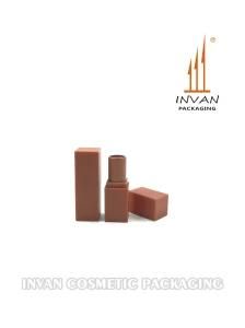 Mini Square Shiny Rose Gold or Soft Rubber Coating Lipstick Tube