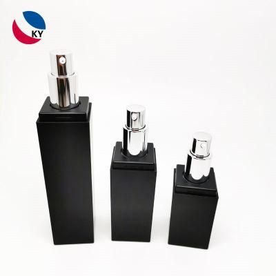 15ml 30ml 50ml 80ml 100ml 120ml Luxury Cosmetic Packaging Serum Matt Black Glass Bottles