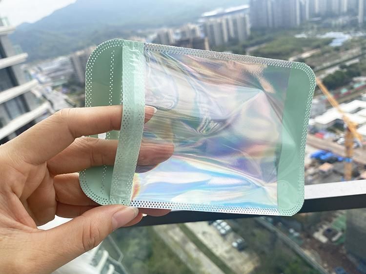 Holographic Film Plastic Bag Electronic Products Brush Zipper Bags