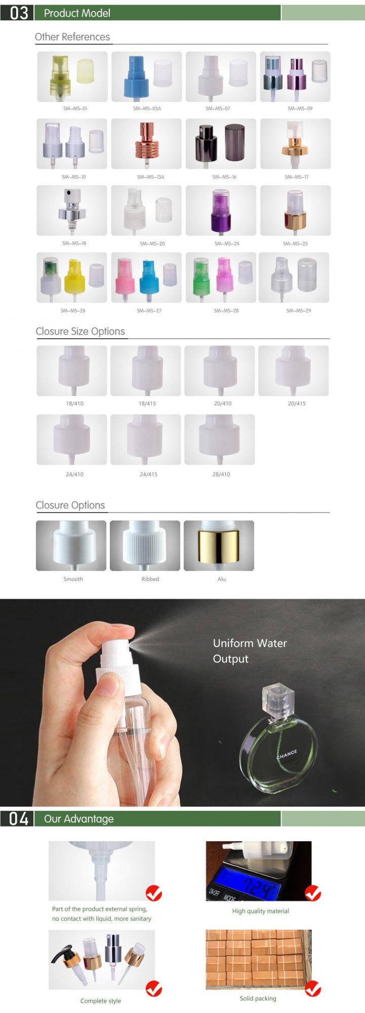 Sepcial Design Mist Sprayer Bottles with Mini Trigger for Sprayer