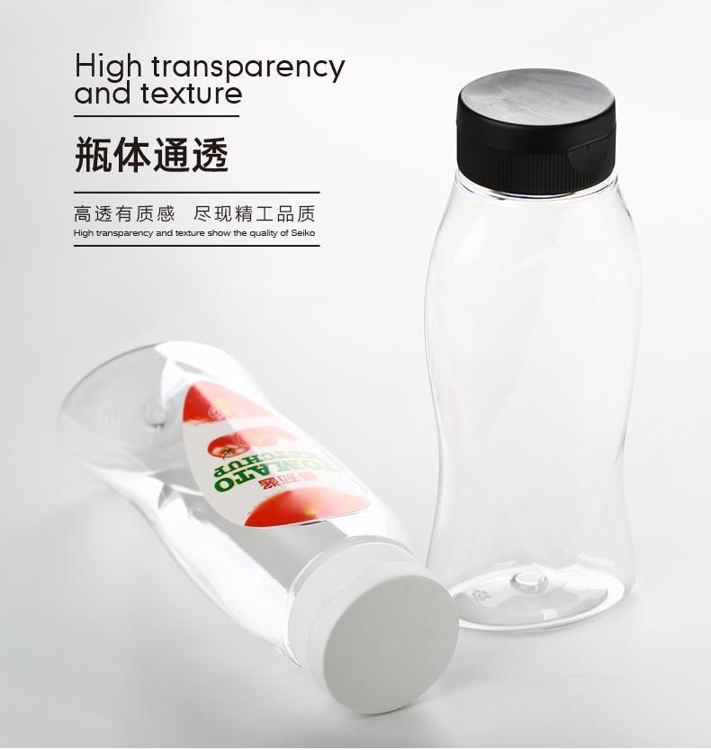 450ml Pet Plastic Squeeze Bottle with Silicone Valve Cap