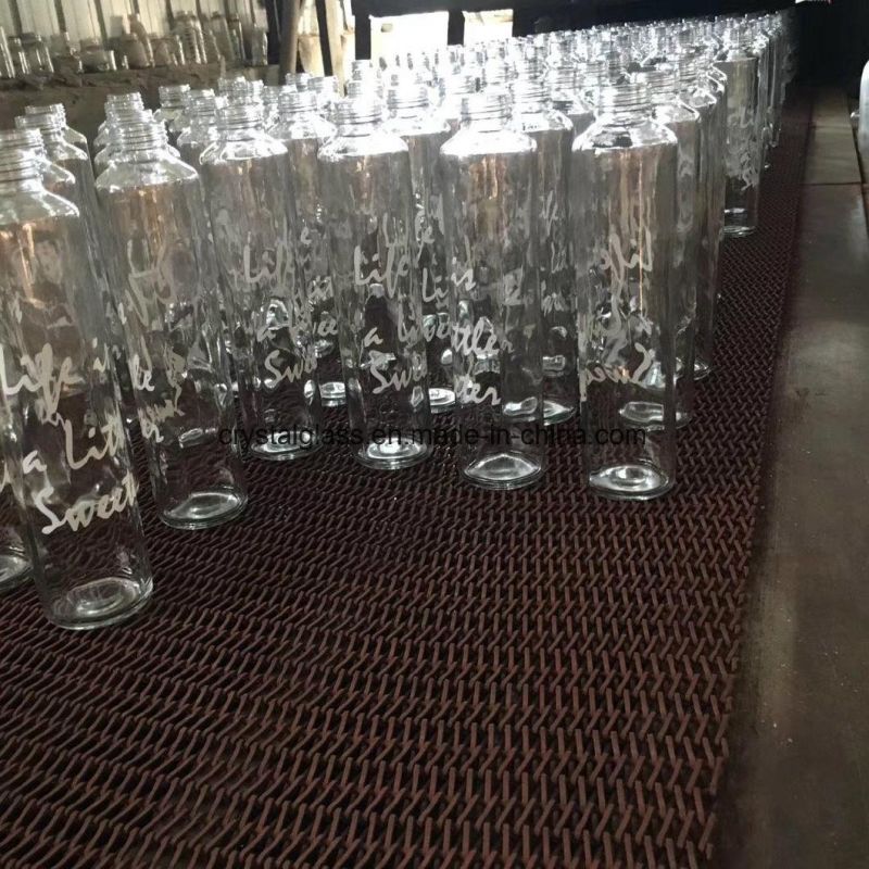 OEM/ODM Printing Ice Tea Beverage Voss Bottle with Color Cap 375ml 400ml 500ml 800ml