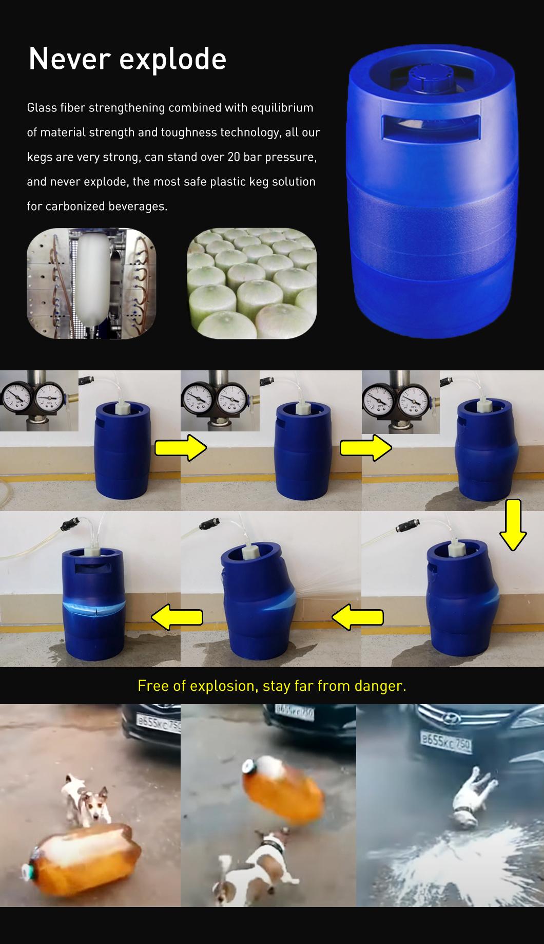 Plastic Reusable 4 U. S. Gallon Home Brew Keg
