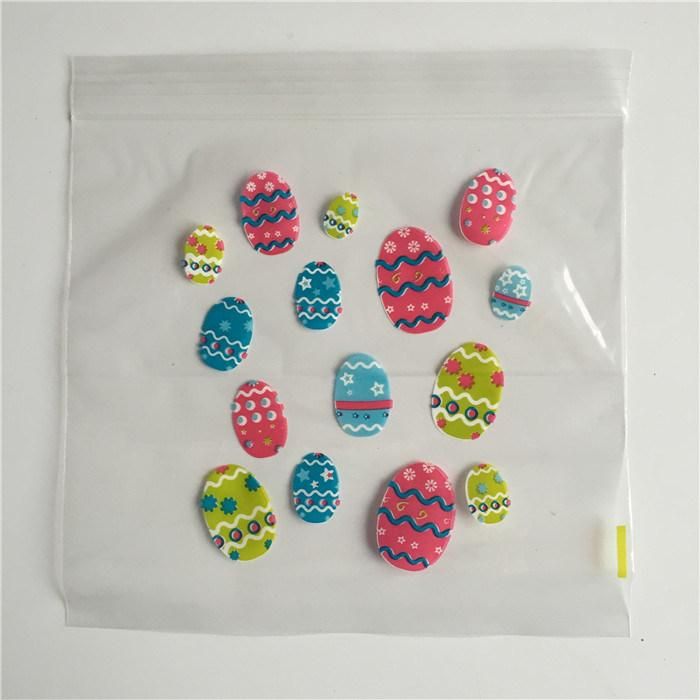 Easter Egg Rabbit Printed LDPE Zipper Lock Food Bag Holiday Plastic Bag for Candy Biscuit