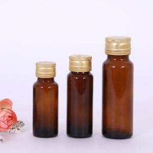 Factory Wholesale 100ml Amber Brown Glass Oral Liquid Bottle Empty Round Glass Syrup Pharmaceutical Cough Bottle with Metal Cap
