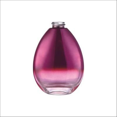 100ml Flat Oval Perfume Bottle Gradually Discoloration UV Coating Glass Bottle