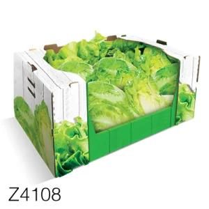 Z4108 Lettuce Carton Box Customized High Quality Strong Corrugated Fruit Packaging Carton Box