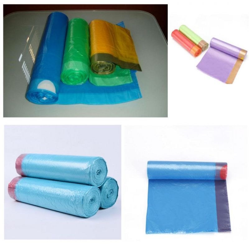 Different Color Plastic Drawstring Garbage Bag on Roll