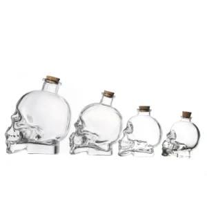Hot Sale Skeleton Shaped Glass Storage Jar Wholesale Crystal Food Container