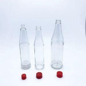 3oz 90ml 6oz 180ml Clear Glass Woozy Bottle for Sauce Dressing Storage with Red Cap