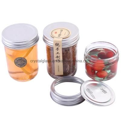 125ml Clear Glass Mason Jar Glass Jam Jar Glass Caviar Jar with Leakproof Cap