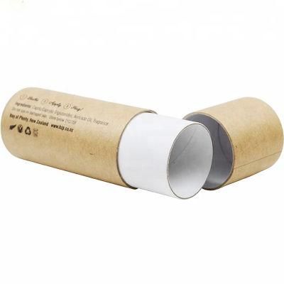 Compostable Custom Brand Design Printed Cosmetics Skin Care Deodorant Lip Balm Lipstick Push up Paper Tube