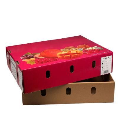Custom High Quality Cherry Fruit Food Packing Corrugated Paper Box