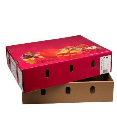 Custom High Quality Cherry Fruit Food Packing Corrugated Paper Box