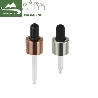 Ribbed Skirt Dropper Assembly with Rubber Bulb and Glass Pipette