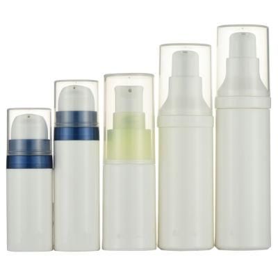 White Color Refillable Bottle 25ml Round Airless Bottle