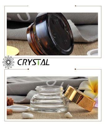 20g Glass Cream Jar for Cosmetic Container with Golden Lid