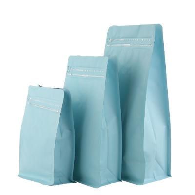 Custom Printed Compostable Biodegradable Food Grade Kraft Paper Cafe Coffee Packaging Bag Zip Packing Pouch with Plastic Valve
