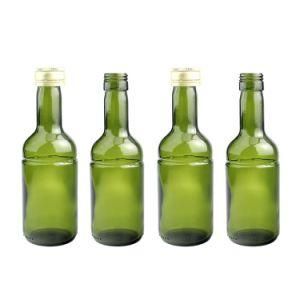 Cheap Empty Green Mini Glass Liquor 330ml Long Neck Double Wall Making Machine Beer Glass Bottle with Screw Cap
