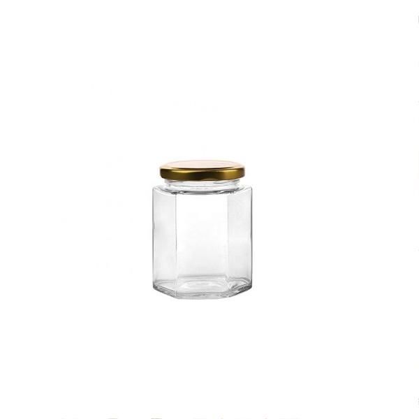 100ml Hexagon 3oz Empty Jam Food Storage Honey Glass Jar Glass Container