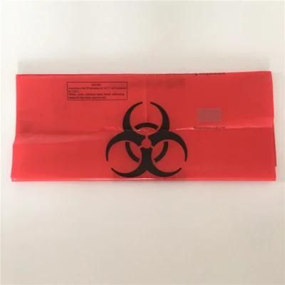 Red HDPE LDPE Biohazard Disposable Waste Bag for Medical