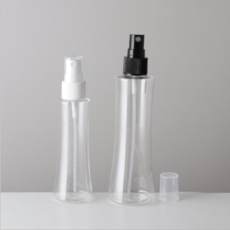 25ml 60ml 120ml Customized Waist Closing Bottle Pet Plastic Bottle with Flip Top Cap or Mist Spray Head