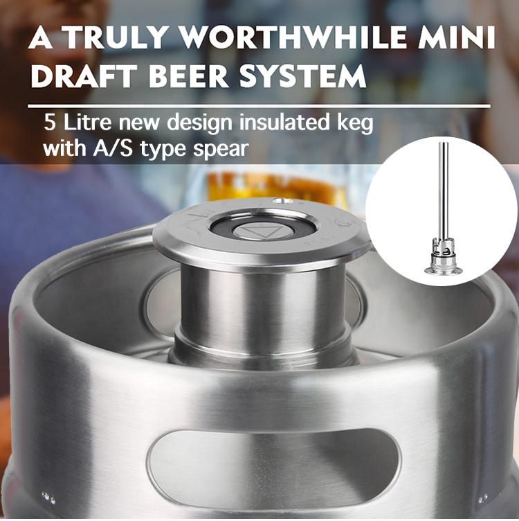 5L Liter Set Mini Beer Wine Barrel Dispenser Kegs Keg