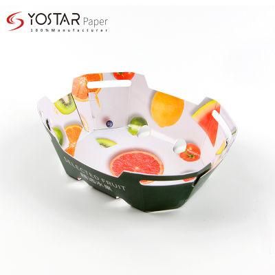 Food Container Fruit No Lid Packaging White Cardboard Paper Boxes