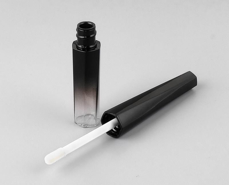 3ml Cosmetic Gradient Black Basic Empty Lipgloss Wand Tubes Plastic Luxury Lip Gloss Bottle
