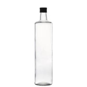 Glass Bottle Manufacturers Wholesale 500ml Round Flint Olive Oil Glass Bottle with Cap