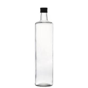 Glass Bottle Manufacturers Wholesale 500ml Round Flint Olive Oil Glass Bottle with Cap