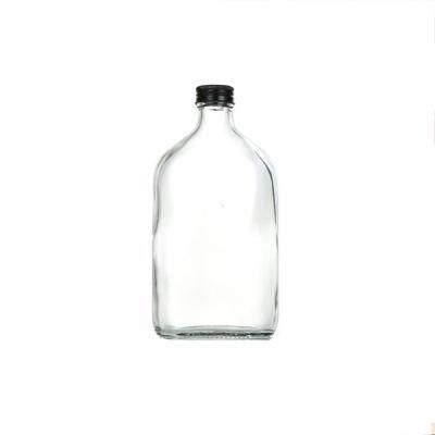 50 Ml 100ml 200ml 350ml 500ml Flat Juice Beverage Water Whiskey Glass Bottle with Cap