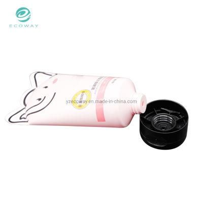 100ml Pink Soft Face Wash Cream Plastic Empty Cosmetic Tube Packaging