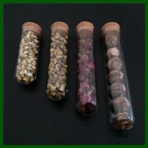Flat/Round Bottom Customized Test Tube Glass Bottle with Cork Stopper