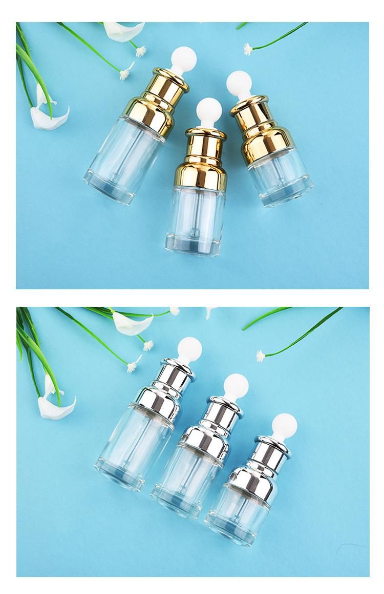 Glass Drop Bottle Aromatherapy Liquid Dropper for Essential Basic Oil Pipette Bottles Refillable 20-50ml High Quality