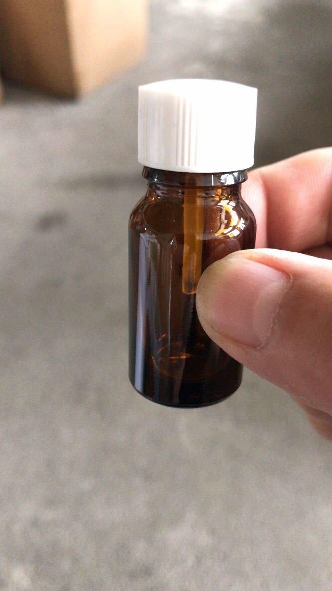 Amber Glass Bottle with Brush Cover/Cap Inner Plug Nail Polish Bottle Empty Cosmetic Bottle