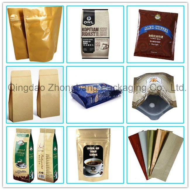Food Grade Biodegradable Laminated Coffee Zipper Pouch