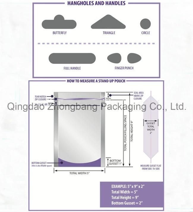 FDA/USA Standard Dried Fruit Food Packing Bag