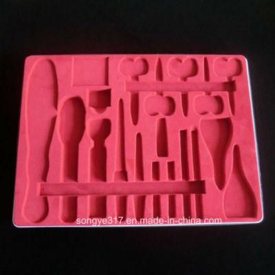 PS Flocking Red Cosmetics Blister Tray