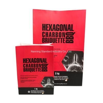 BBQ Lump Charcoal Kraft Paper Bag Hardwood Charcoal Briquette Bag