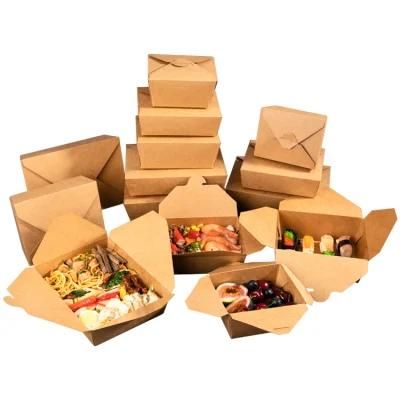 Disposable Takeaway Biodegradable Printed Paper Take Fast Food Packaging Fried Chip Oil Proof Packaging